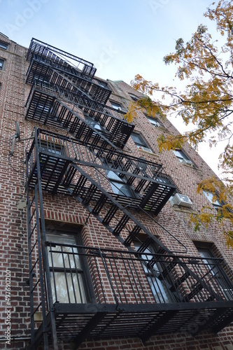 escaliers extérieurs typiques à New York NYC USA