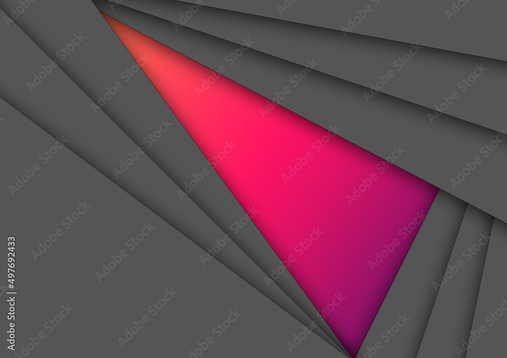 pink and gray background vector overlap layer on dark space for background design.