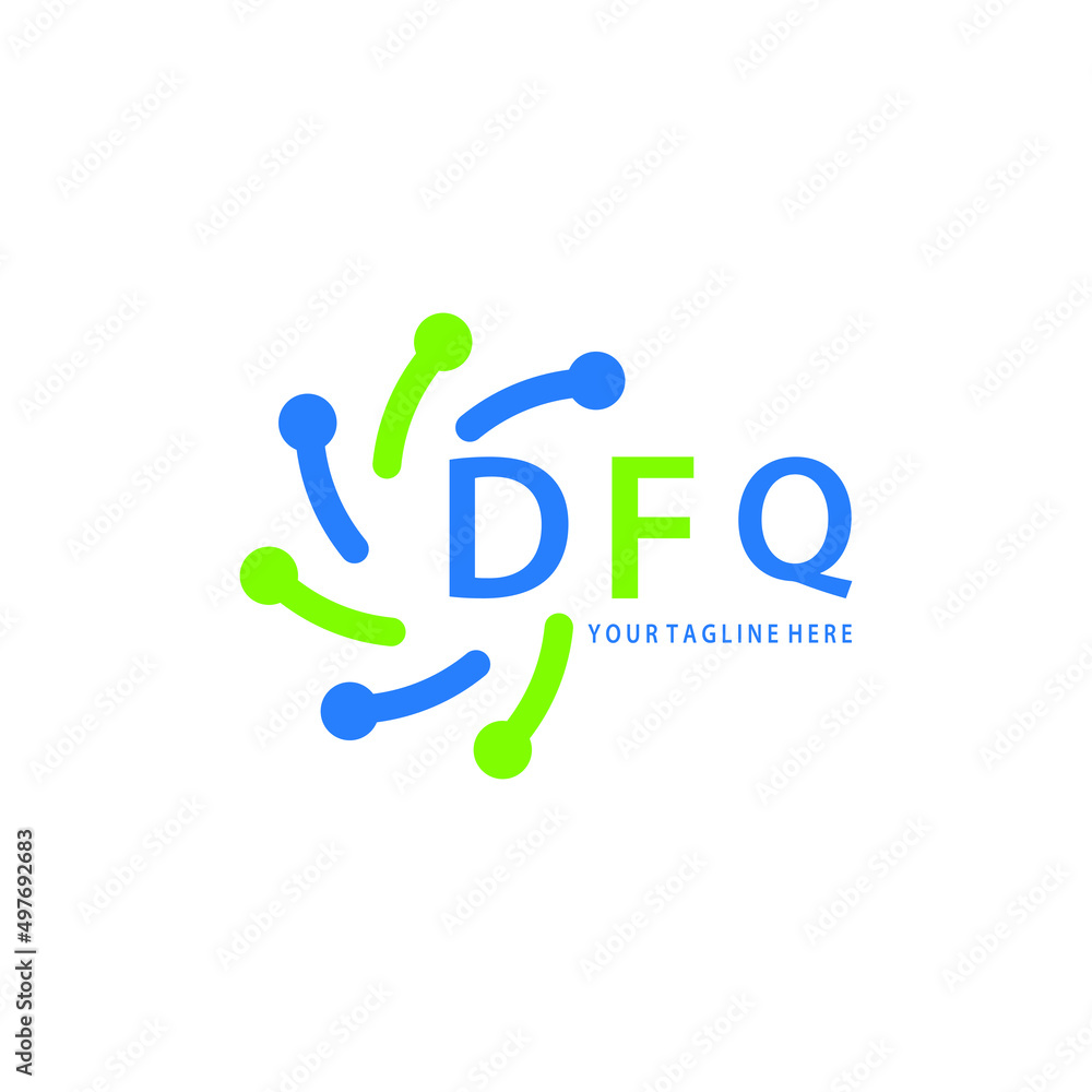 DFQ logo design initial creative letter on white background. DFQ vector ...