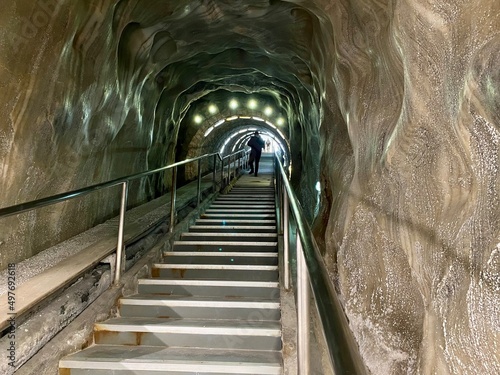 Canvas Print Salt mine stair case, Transylvania