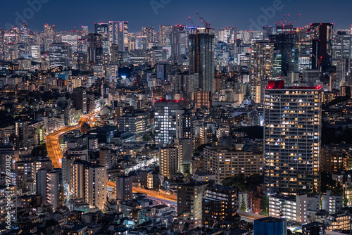 恵比寿ガーデンプレイスから六本木方面の夜景を望む