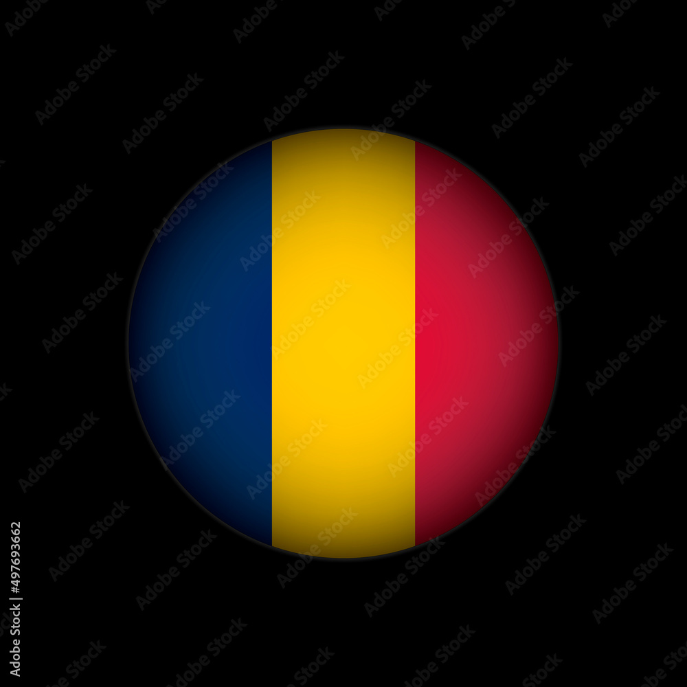 Fototapeta premium Country Chad. Chad flag. Vector illustration.