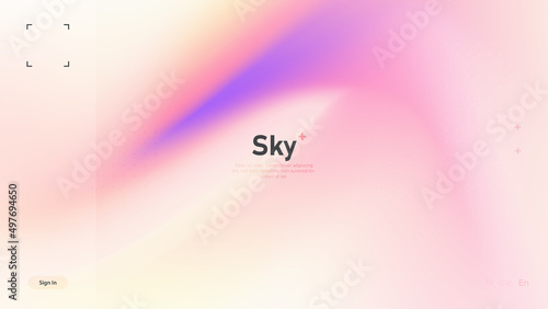 Dynamic soft gradient background. Modern bright wallpaper with colorful half tones shapes