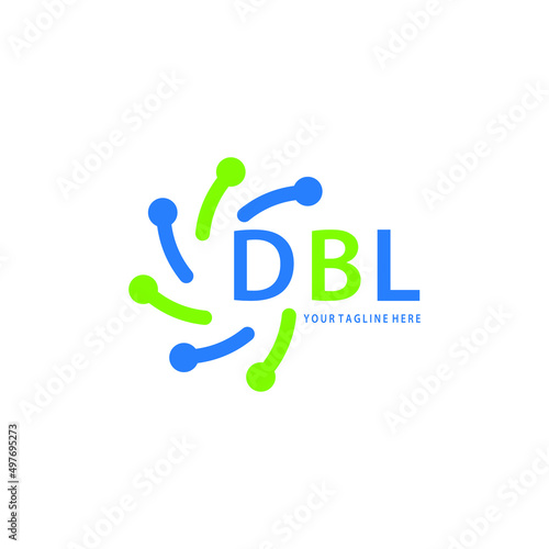 DBL logo design initial creative letter on white background.
DBL vector logo simple, elegant and luxurious,technology logo shape.DBL unique letter logo design.  photo