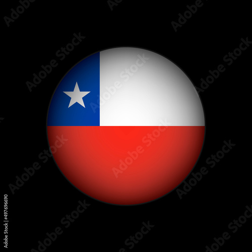 Country Chile. Chile flag. Vector illustration.