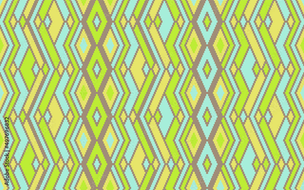 Asymmetric rhombus traditional motifs vector geometric pattern. Asymmetric rhombus traditional motifs vector geometric pattern.