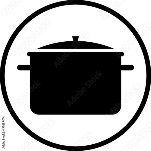 Kitchen utensils. Casserole. Saucepan vector icon isolated