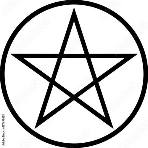 Pentagram star vector icon isolated
