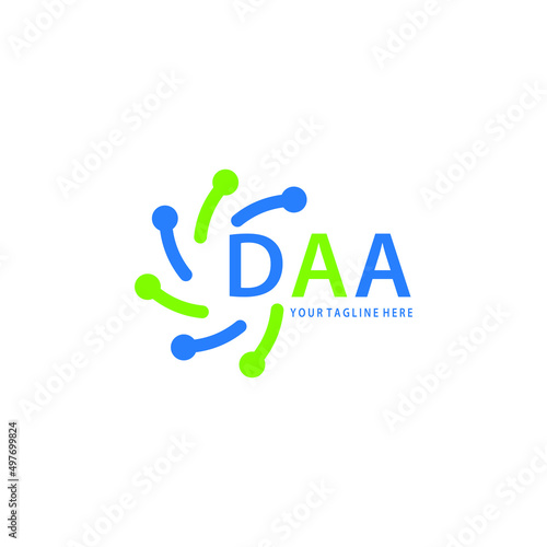 DAA logo design initial creative letter on white background.
DAA vector logo simple, elegant and luxurious,technology logo shape.DAA unique letter logo design. 