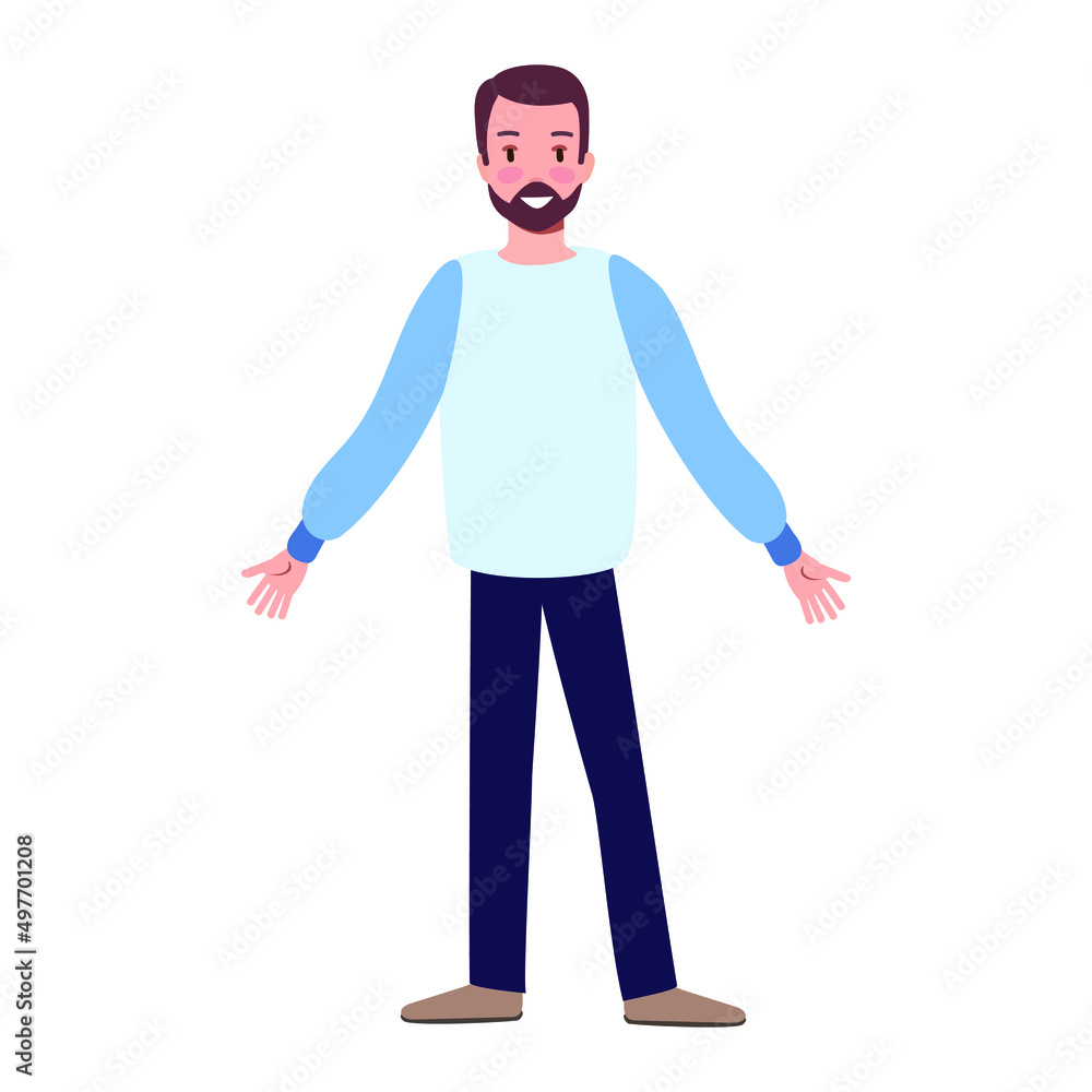 happy standing man on the white background
happy standing man on the white background