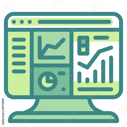 dashboard blue line icon