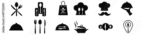 Meal icon vector set. restaurant illustration sign collection. dine symbol. eat logo. cook mark.