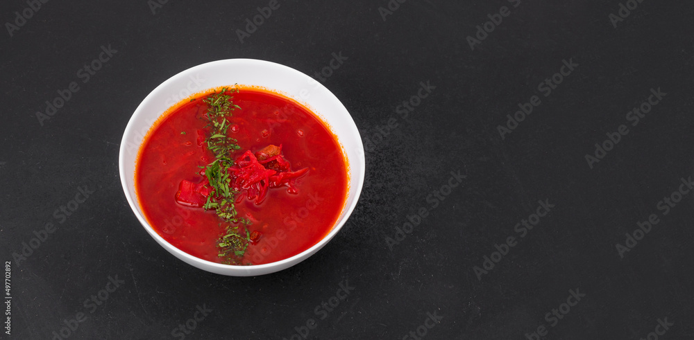 Red borscht - clear beetroot soup Red borscht - clear beetroot soup