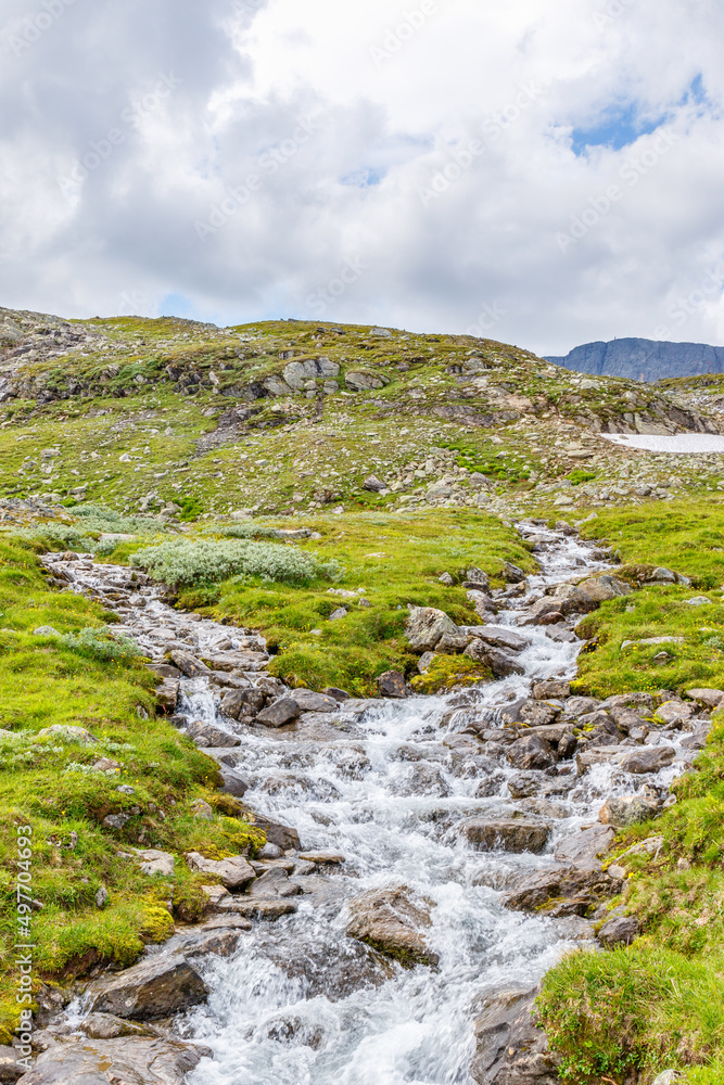 Mountain river in a high country landscape Mountain river in a high country landscape