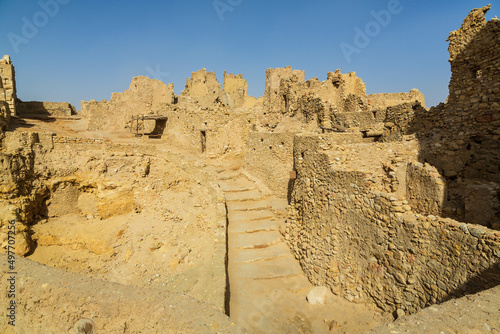 SIWA, EGYPT - January 2022: Oracle temple or Amun Revelation Temple at Siwa oasis, temple where Alexander the Great was predicted to conquer the whole world, Egypt