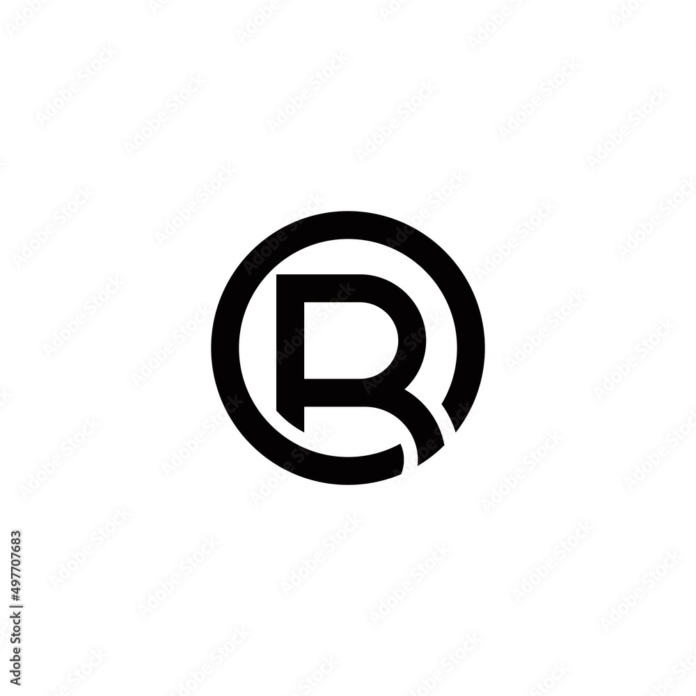 Initial letter OR, RO in circle shape vector logo template Initial letter OR, RO in circle shape vector logo template