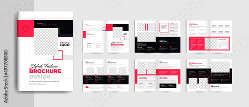 Red color Product catalog design template for your business professional company furniture product catalog design brochure fully editable text and vector