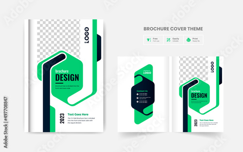 Corporate brochure cover page annual report book cover business profile design template creative elegant modern editable text and vector design layout