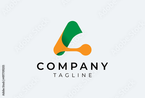 Letter A modern and stylist logo design, usable for technology brand and company logos