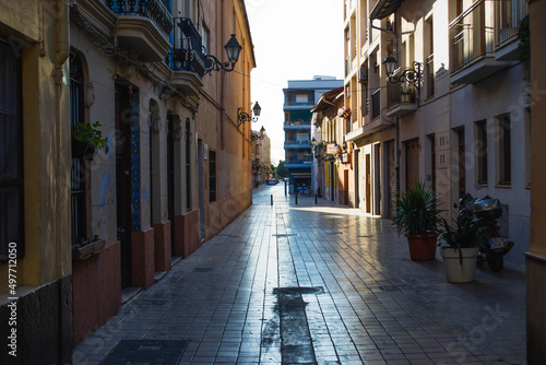 narrow street in the old town in italy