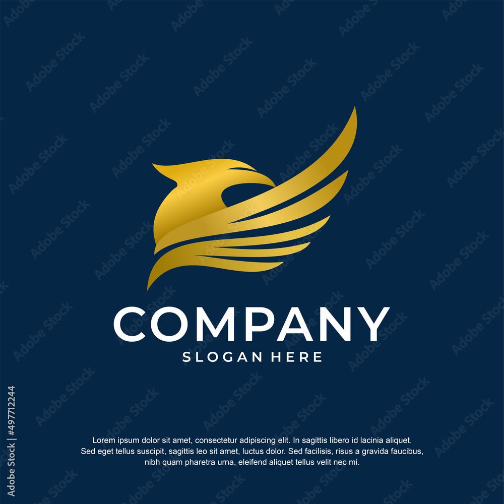 Garuda Bird Gold Logo Premium Vector Garuda Bird Gold Logo Premium Vector