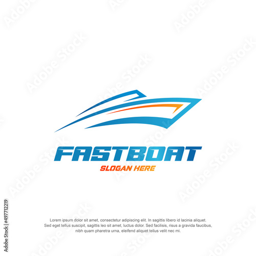 fastboat logo modern concept premium vector photo