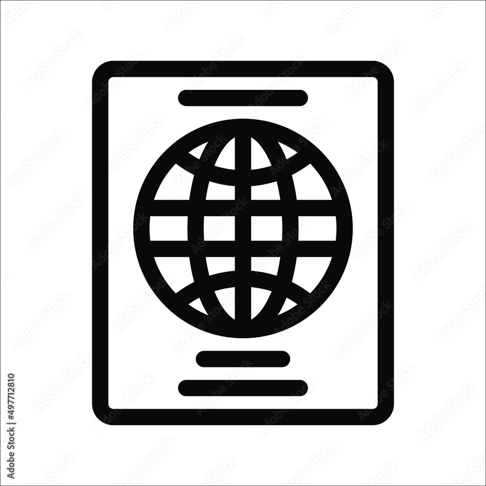 Passport, vector, icon, logo Illustration. on a white background. Passport, vector, icon, logo Illustration. on a white background.
