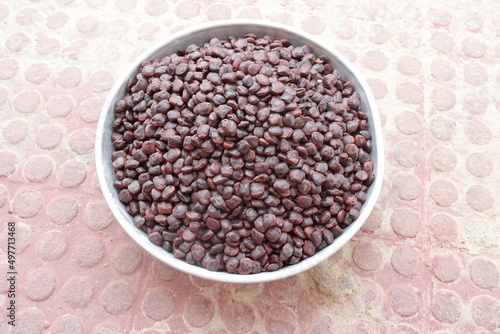 Tamarind seeds isolated on floor background