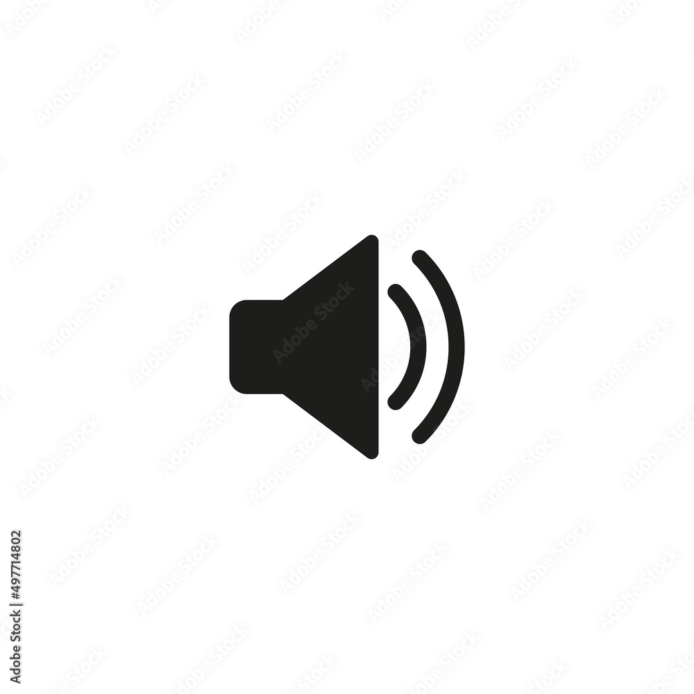 Volume icon. Simple flat vector illustration on a white background Volume icon. Simple flat vector illustration on a white background