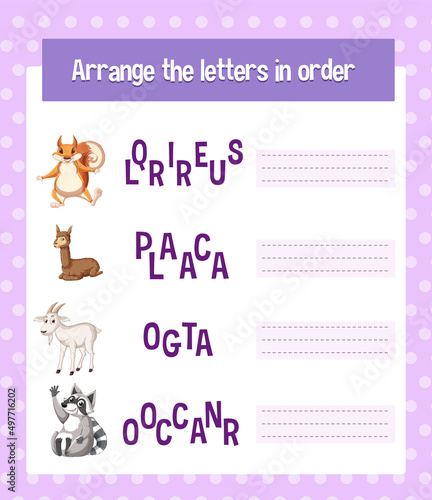 Fun animal boardgame template