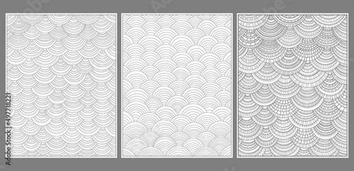 Set of abstract hand-drawn posters. Letter size.