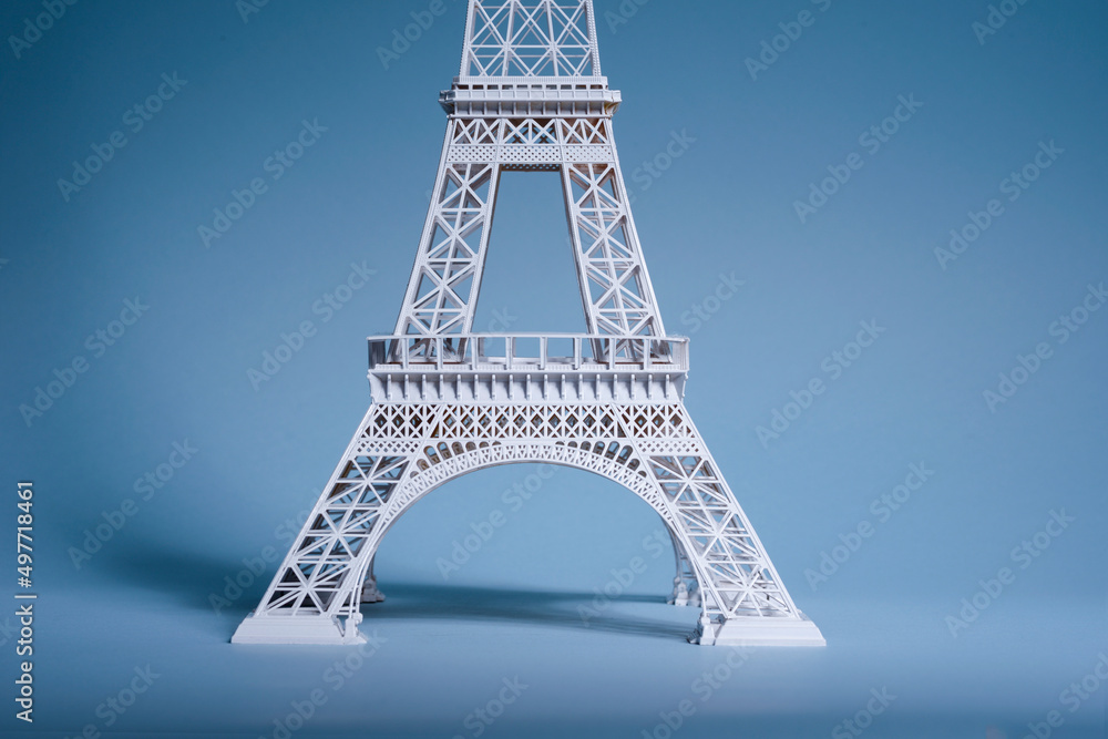 Close-up isolated Eiffel Tower 