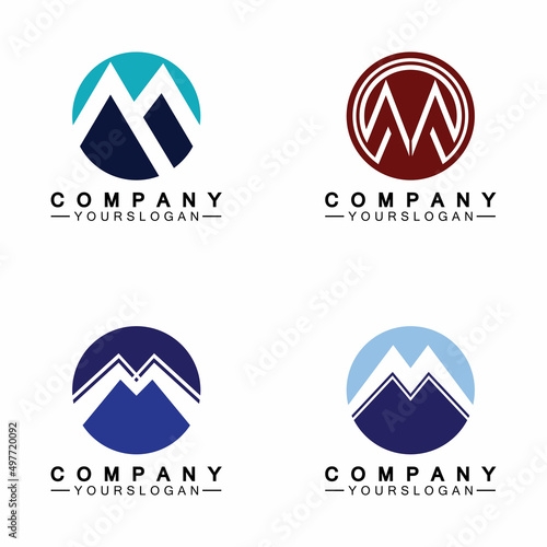 Free Download M Letter Logo Template - GFXLoad
