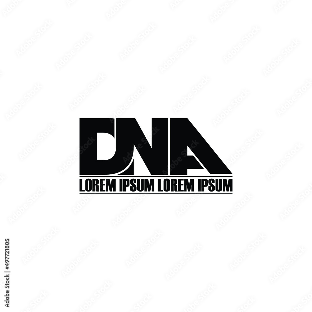 Obraz premium DNA letter monogram logo design vector