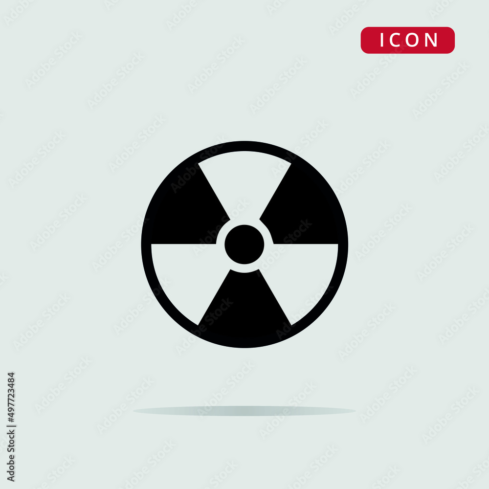 Radiation symbol vectorized icon, Flat icon for print, stickers and websites Radiation symbol vectorized icon, Flat icon for print, stickers and websites