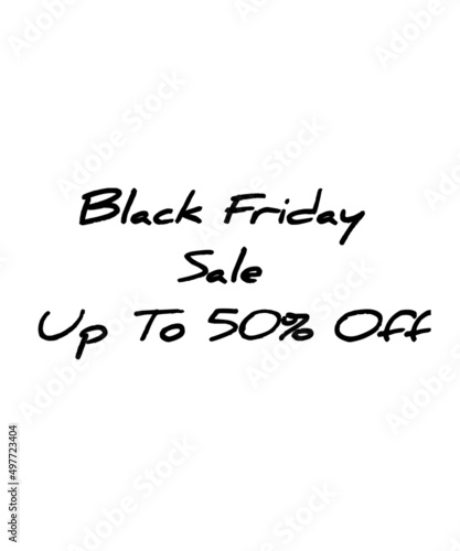 Black Friday sale upto 50 percent black sticker business icon label white background