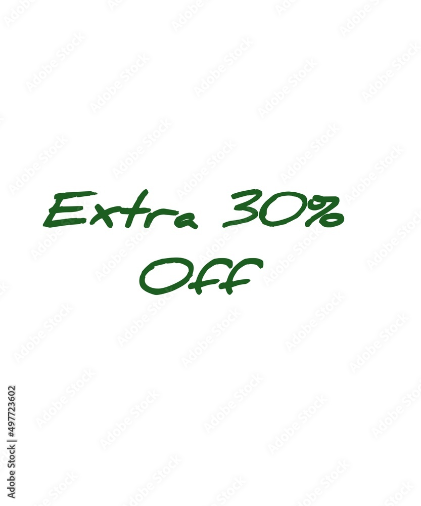 Extra 30 percent off icon business label sticker white background Extra 30 percent off icon business label sticker white background
