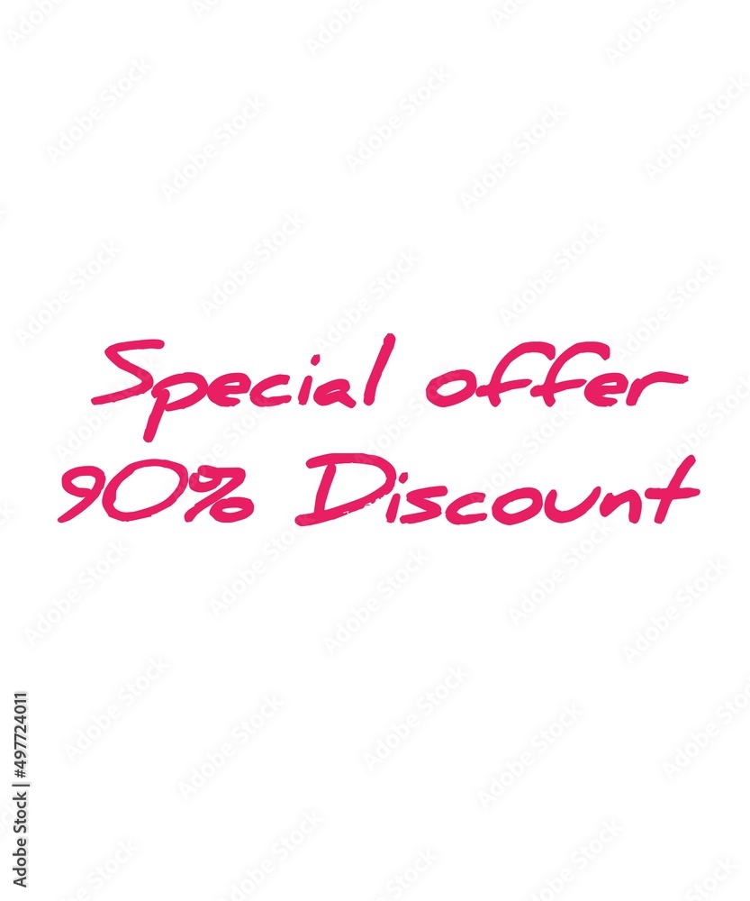 Special offer 90 percent discount icon business label sticker white background