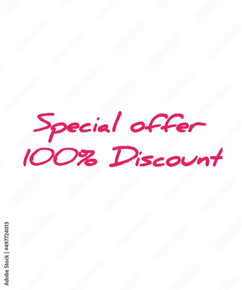 Special offer 100 percent discount icon business label sticker white background
