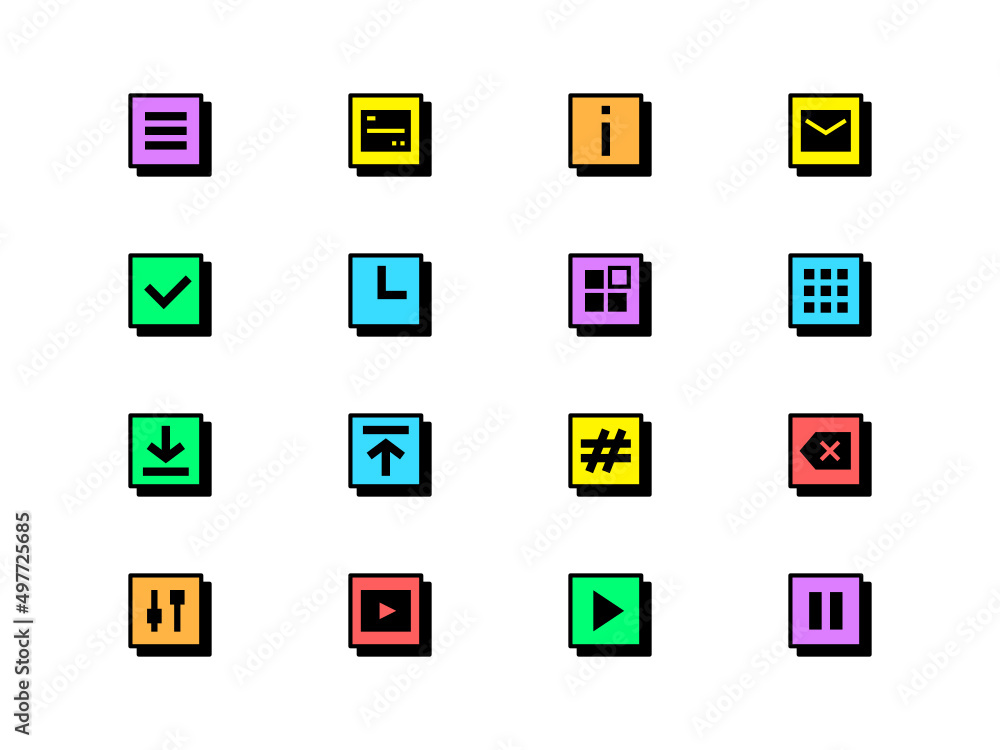 Neubrutalism Icons Set #2 Neubrutalism Icons Set #2