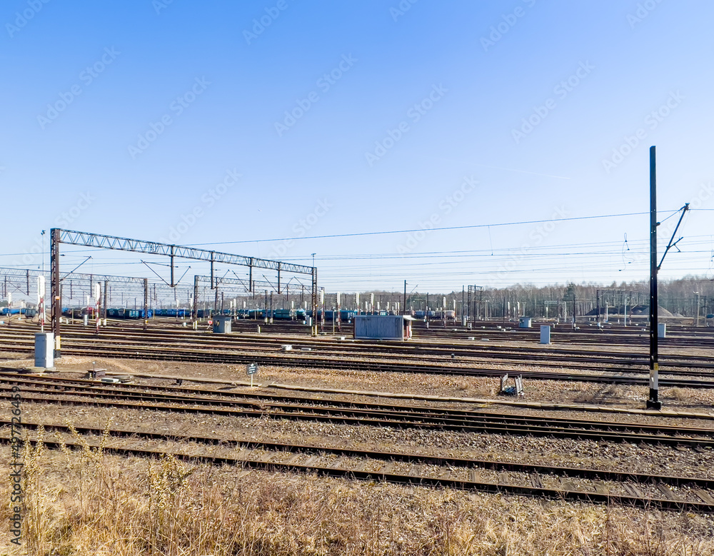 A fragment of the railway infrastructure in Tarnowskie Gory