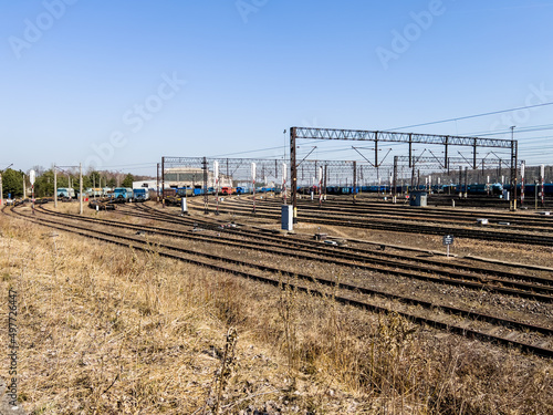 A fragment of the railway infrastructure in Tarnowskie Gory photo