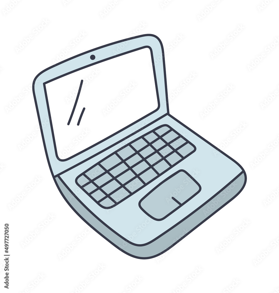 Retro laptop icon. Vector illustration Retro laptop icon. Vector illustration