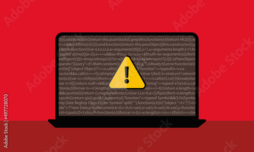 phishing alert on computer code