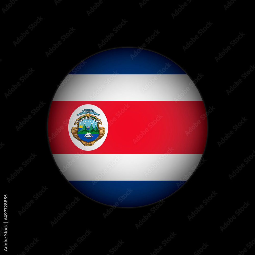 Country Costa Rica. Costa Rica flag. Vector illustration. Country Costa Rica. Costa Rica flag. Vector illustration.