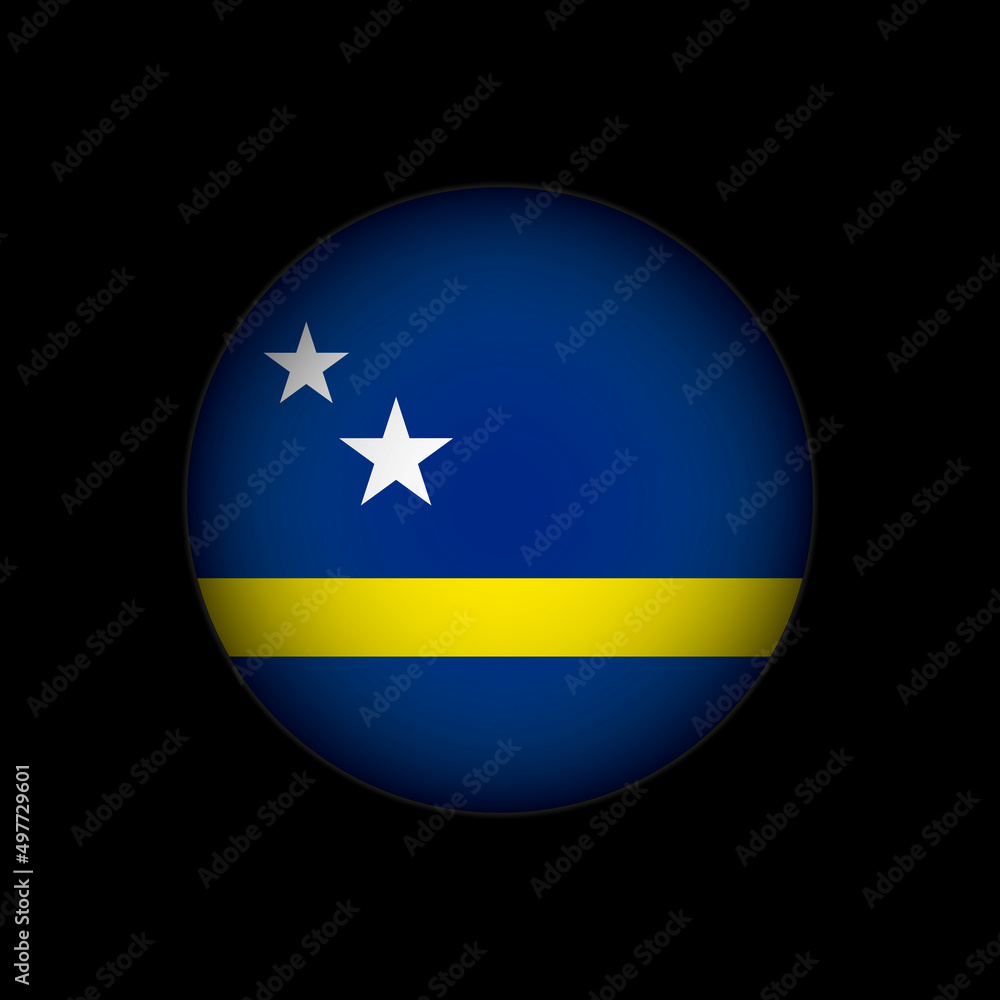 Country Curacao. Curacao flag. Vector illustration. Country Curacao. Curacao flag. Vector illustration.