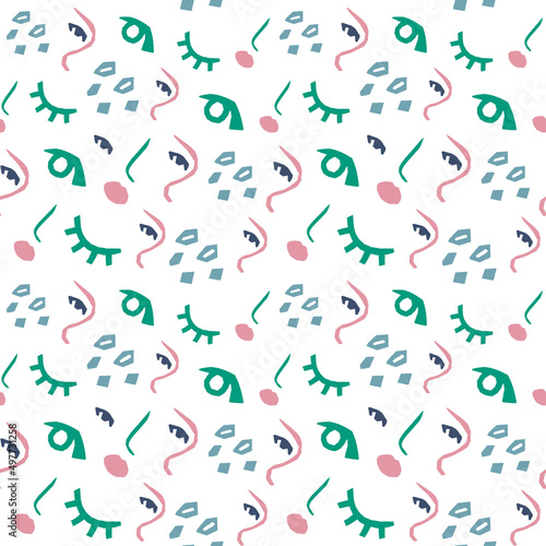 Decorative seamless pattern. Simple abstract shape