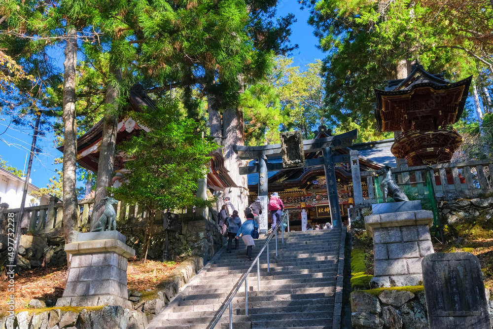 Obraz premium 埼玉県秩父市 三峯神社 拝殿