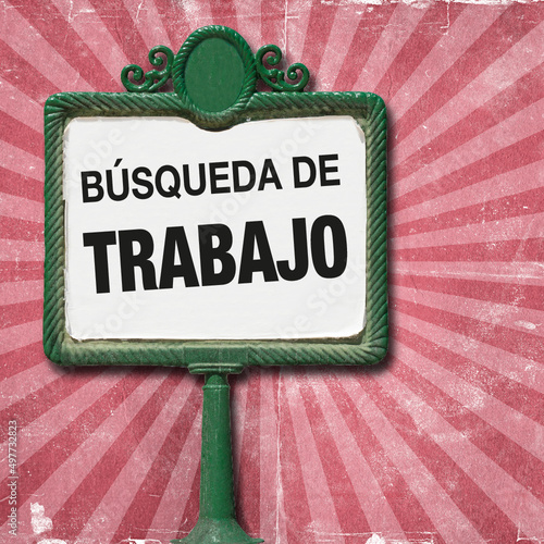 Panel de anuncios, vintage comic style, aviso de reclutamiento de personal. 