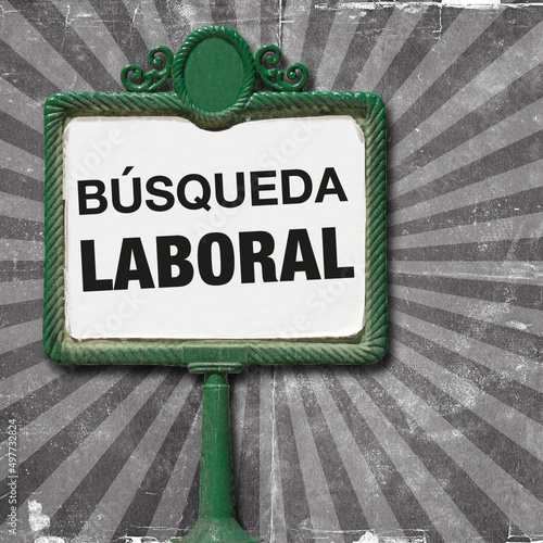 Panel de anuncios, vintage comic style, aviso de reclutamiento de personal. 